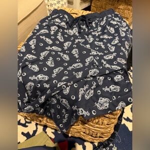 Navy Blue Patterned Men's pajama pants